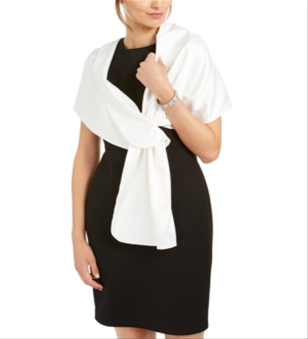 Adrianna Papell Women's Pull Thru Shawl White Size Regular