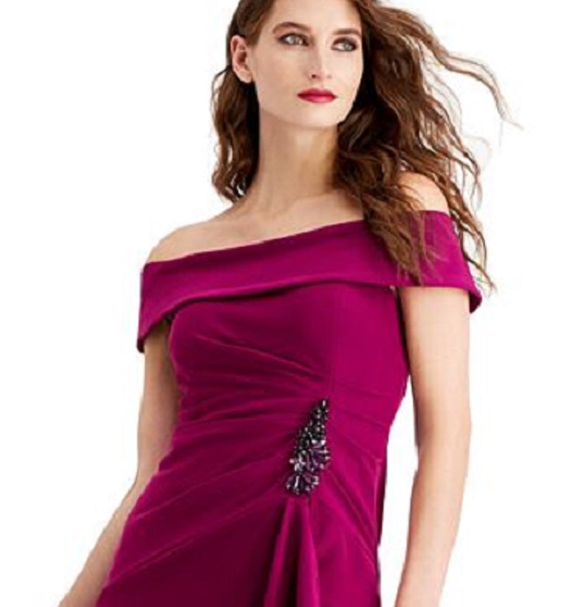 Adrianna Papell Women's Cascade Ruffle Gown Pink Size 10