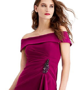 Adrianna Papell Women's Cascade Ruffle Gown Pink Size 10