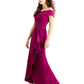Adrianna Papell Women's Cascade Ruffle Gown Pink Size 14