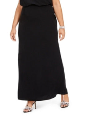 Adrianna Papell Women's Blouson Cowl Neck Gown Black Size 20