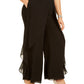 Adrianna Papell Women's Chiffon Dress Pants Black Size 20