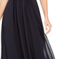 Adrianna Papell Women's Off The Shoulder Chiffon Gown Blue Size 4