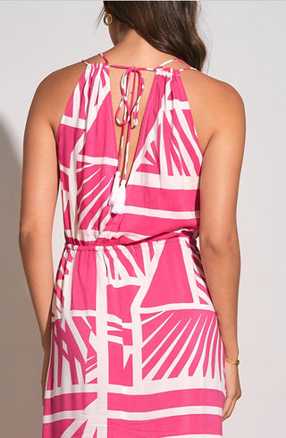 Elan - Barbados Geometric Print Maxi Dress