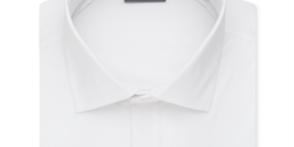 Kenneth Cole Reaction Men's Slim Fit Techni Cole Flex Collar Solid Dress Shirt White Size 15.5