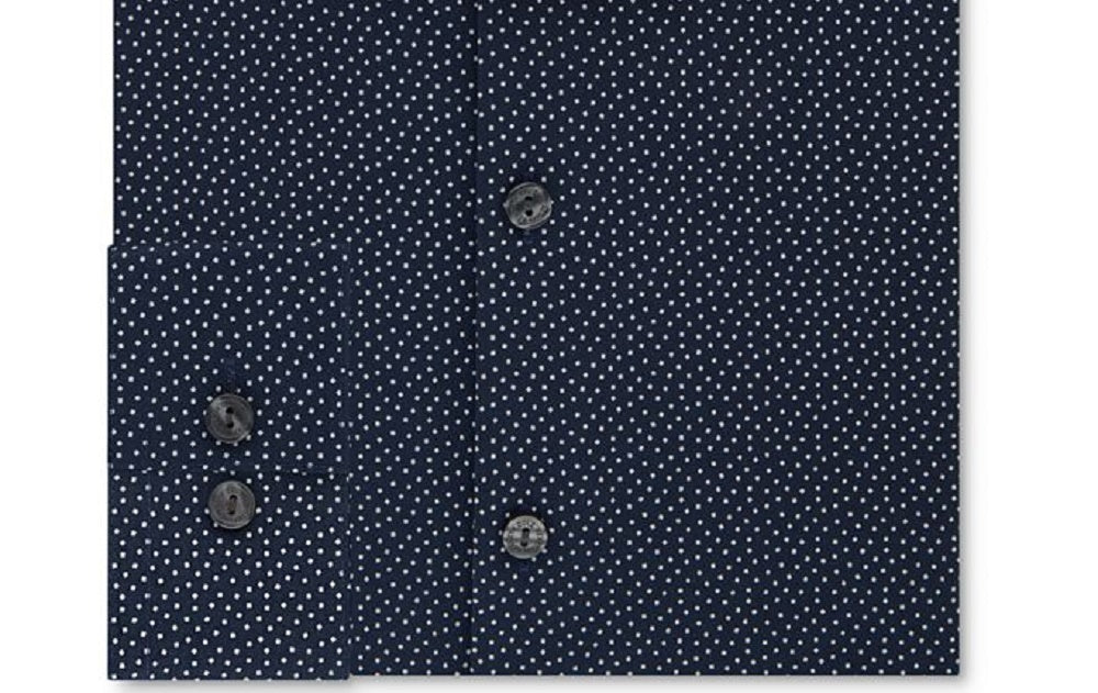 Kenneth Cole Reaction Men's Dress Shirt Slim Fit Flex Blue Size 16X32X33