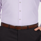 Kenneth Cole Men's Regular Fit Solid Dress Shirt Purple Size 20X34X35