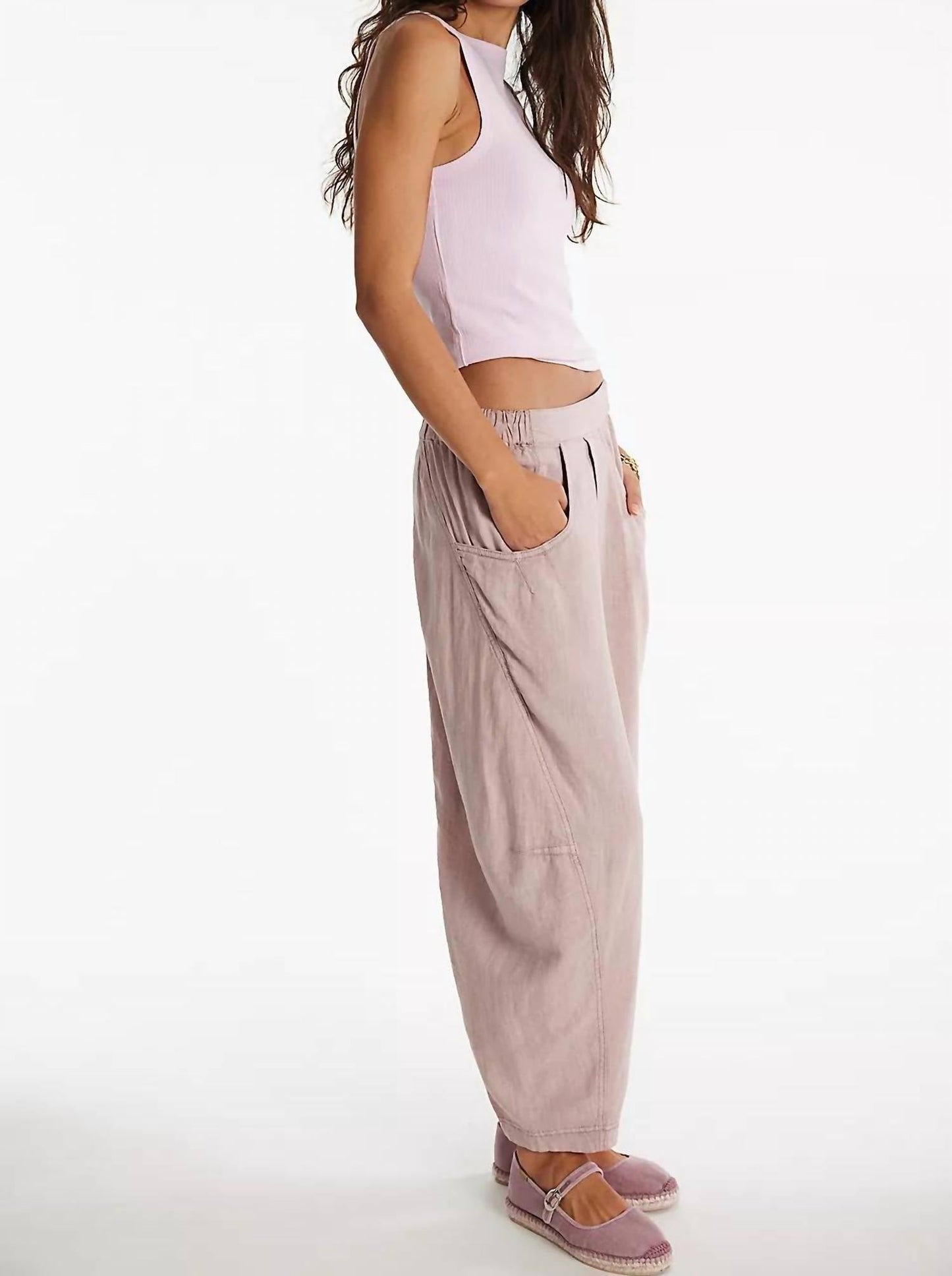 Free People - High Road Solid Pull-on Barrel Pants