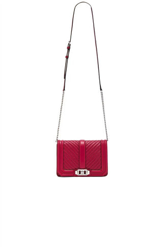 Rebecca Minkoff - Women's Chevron Quilted Small Love Crossbody Bag