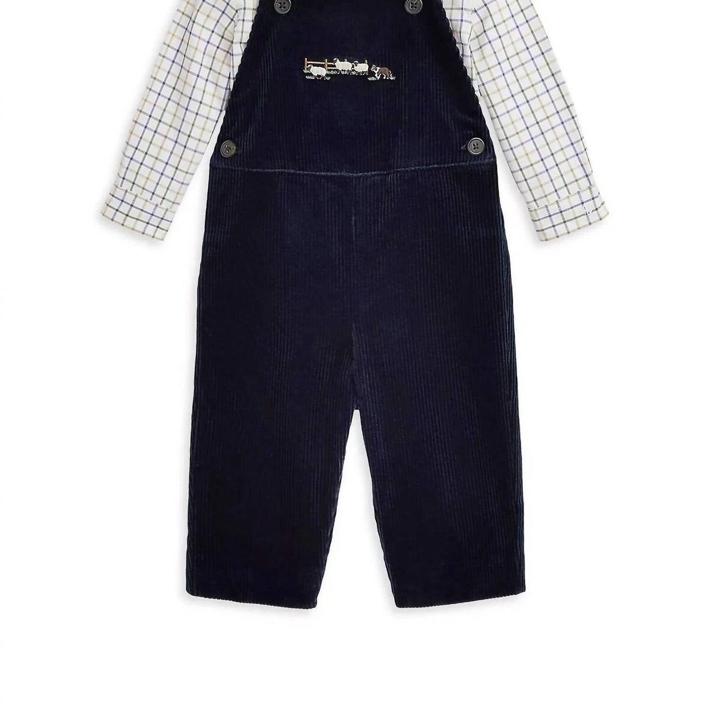 Ralph Lauren - Boy's Plaid Shirt & Corduroy Overalls Set