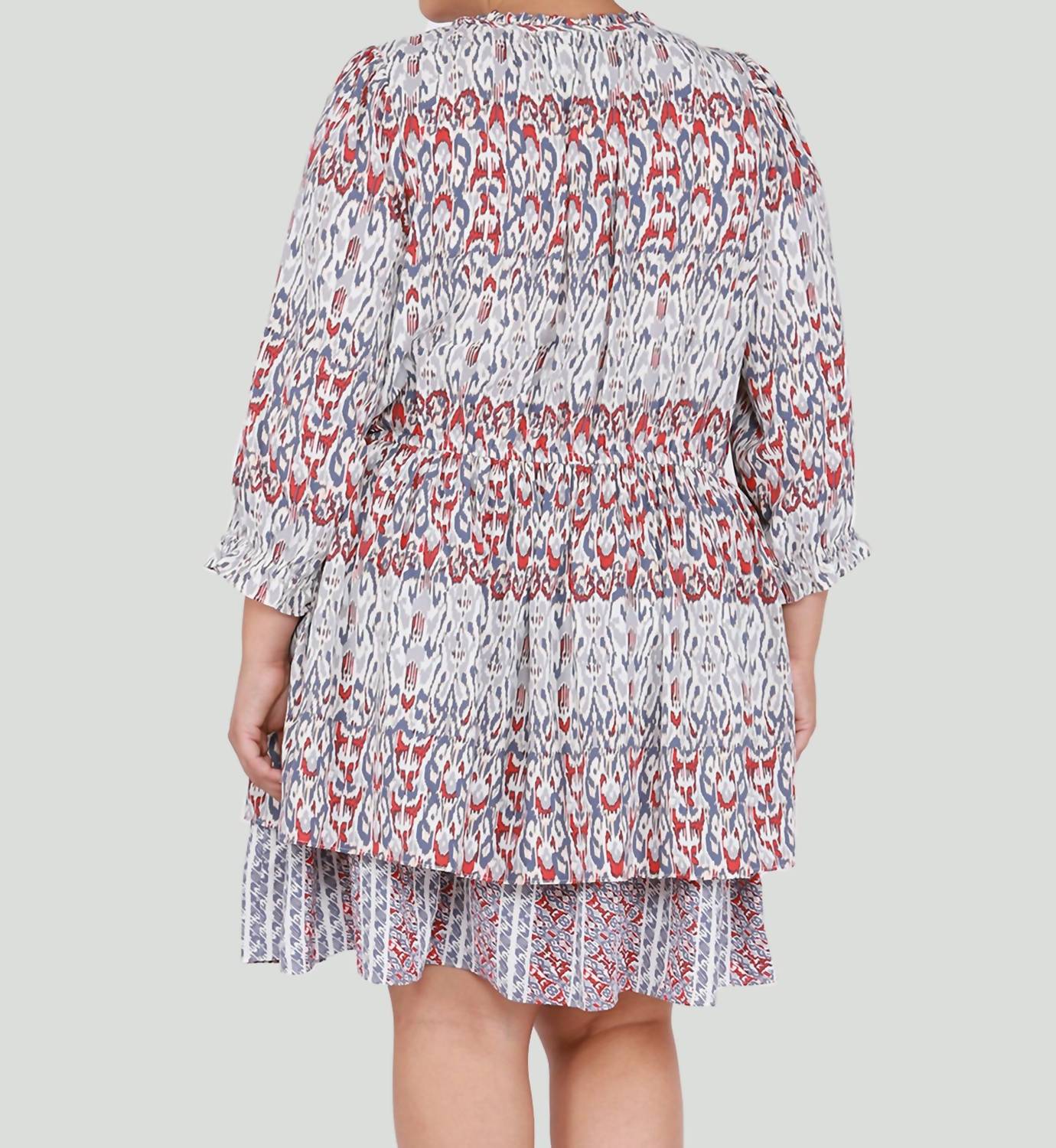 Black Tape - Ikat Smocked Mini Dress