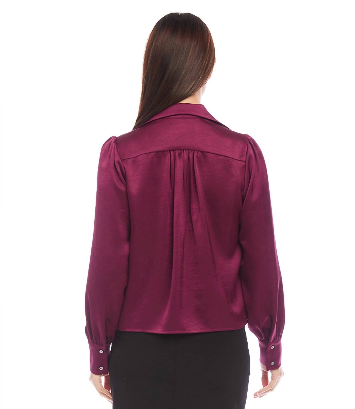 Karen Kane - Shirred Satin Blouse