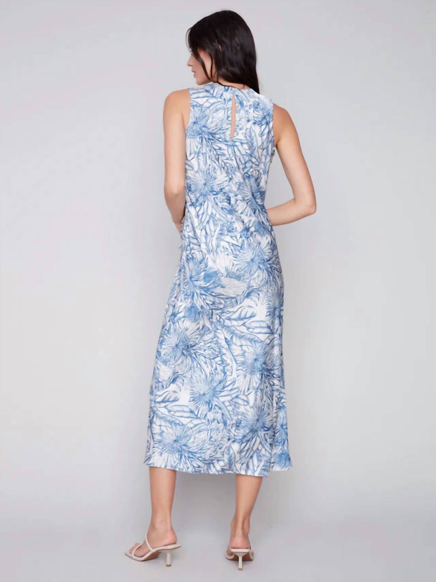 Charlie B - Sleeveless with Rushed Drawstring Dress