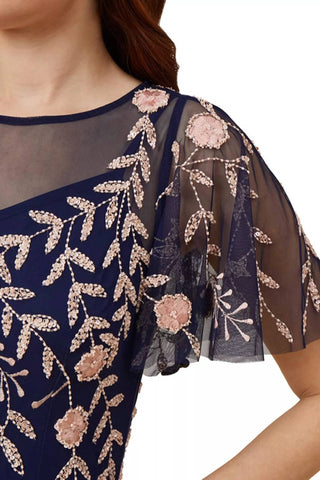 Adrianna Papell - Lutter Sleeve Sheath Sequin Dress