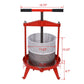 Fruit and Wine Press With T-Shaped Hand Shank, 3.69 Gallon / 14L - Red