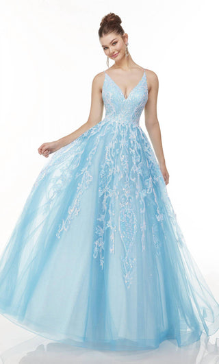 Alyce Paris - Strappy Back V-neck Dress