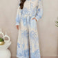 Milio Milano - Tropical Palm Tree Wide Leg Linen Pants
