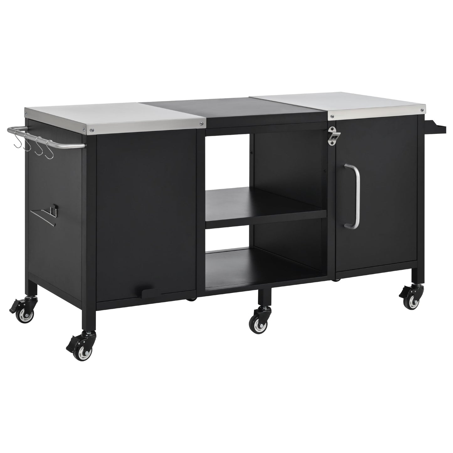 K&K 72.4' Large Grill Table for Big Green Egg