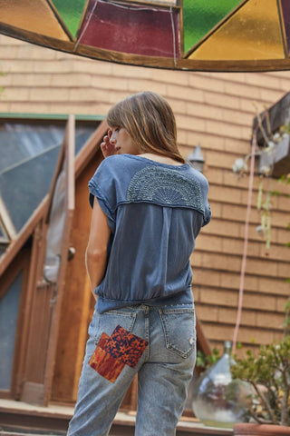 Free People - Wrap It Up V-neck Short Sleeve Top