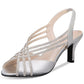 Caparros Women's Twilight Strappy Evening Sandals Gray Size 9.5M