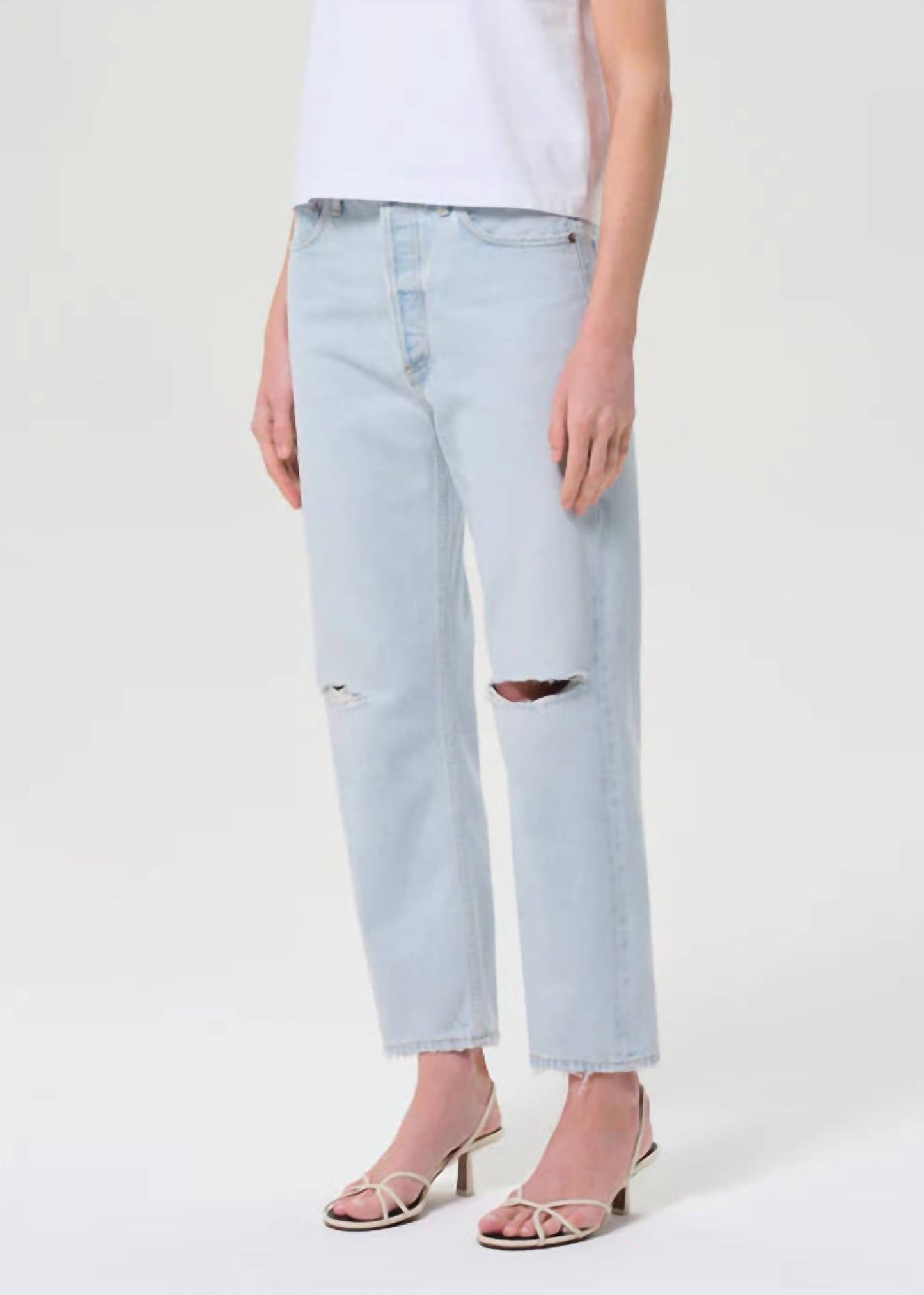 Agolde - Women's 90's Crop Mid Rise Straight Jean