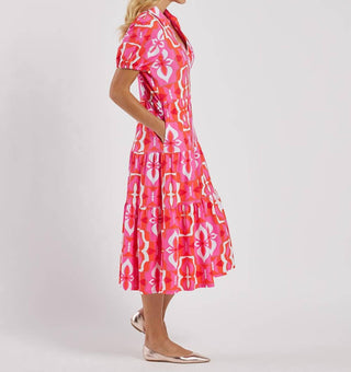 Jude Connally - Portia Puff Sleeve Midi Dress