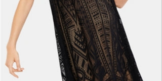 BCBGMAXAZRI Women's Maternity Textured A Line Dress Black Size Small