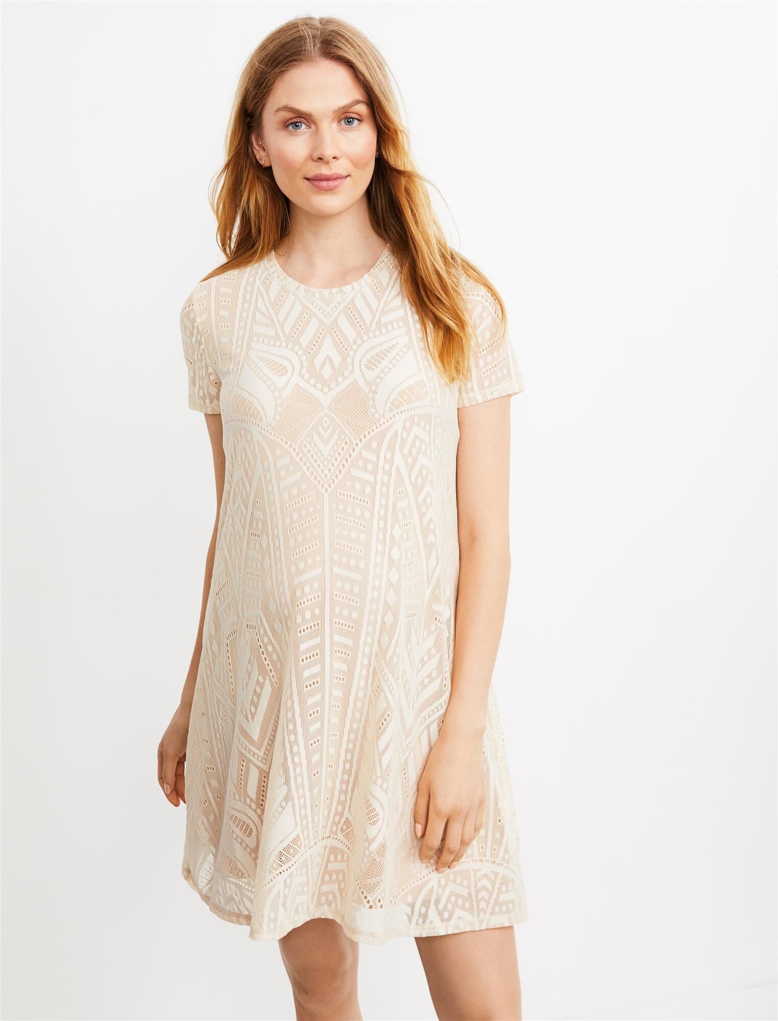 BCBG Lace Overlay Cocktail Dress