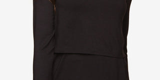 Motherhood Maternity Women's Tiered Nursing Top Black Size Medium