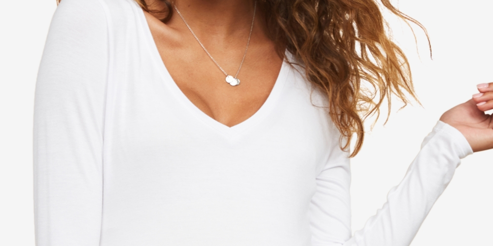 Motherhood Maternity Women's Long Sleeve Side Ruched Maternity T-Shirt White Size Medium