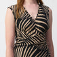 Joseph Ribkoff - Tropical Print Waist Sash Flared Top