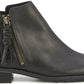 Walking Cradles Women's Kason Round Toe Ankle Clog Boots Light Tumbled Dressy Croco Black Size 5 M (B)