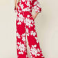 Double Take - Full Size Printed Tie Back Wide Leg Jumpsuit