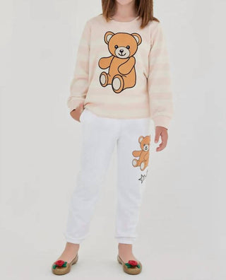 Sasha+Z - Bear Printed Cotton Sweatshirt