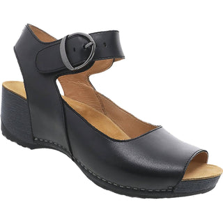 Dansko - Women's Dansko Tiana Calf Burnished Leather Platform Sandal