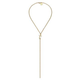 Eklexic - Women's Dainty Script F*ck Lariat Necklace