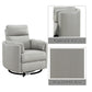 Sagen Gray Leather Aire Recliner W/Swivel & Glider