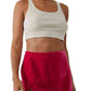 Free People - Velvet Curved Hem Mini Skirt