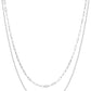 Luv Aj - Women's Beaded Double Chain Charm Necklace