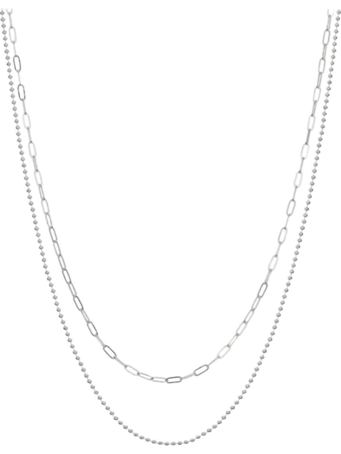 Luv Aj - Women's Beaded Double Chain Charm Necklace