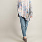 143 Story - Brushed Soft Tie Dye & Cheetah Print Tunic Top