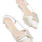 Kate Spade New York Women's Marseille Bow Pointed Toe Slingback Pump White Size 8 B