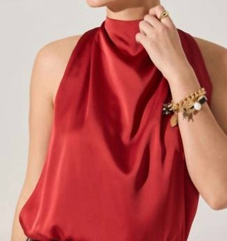 Astr - Joleisa Satin High Neck Top