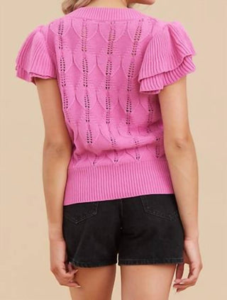 Jodifl - Halsey Knit Ruffly Sleeve Cardigan