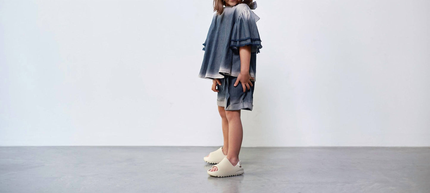 Omamimini - Denim Shorts with Belt