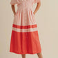 &Merci - Button Down Pleated Waist Midi Dress