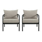 Leora Modern Minimalist Round Tube Sofa Chair with Cushions