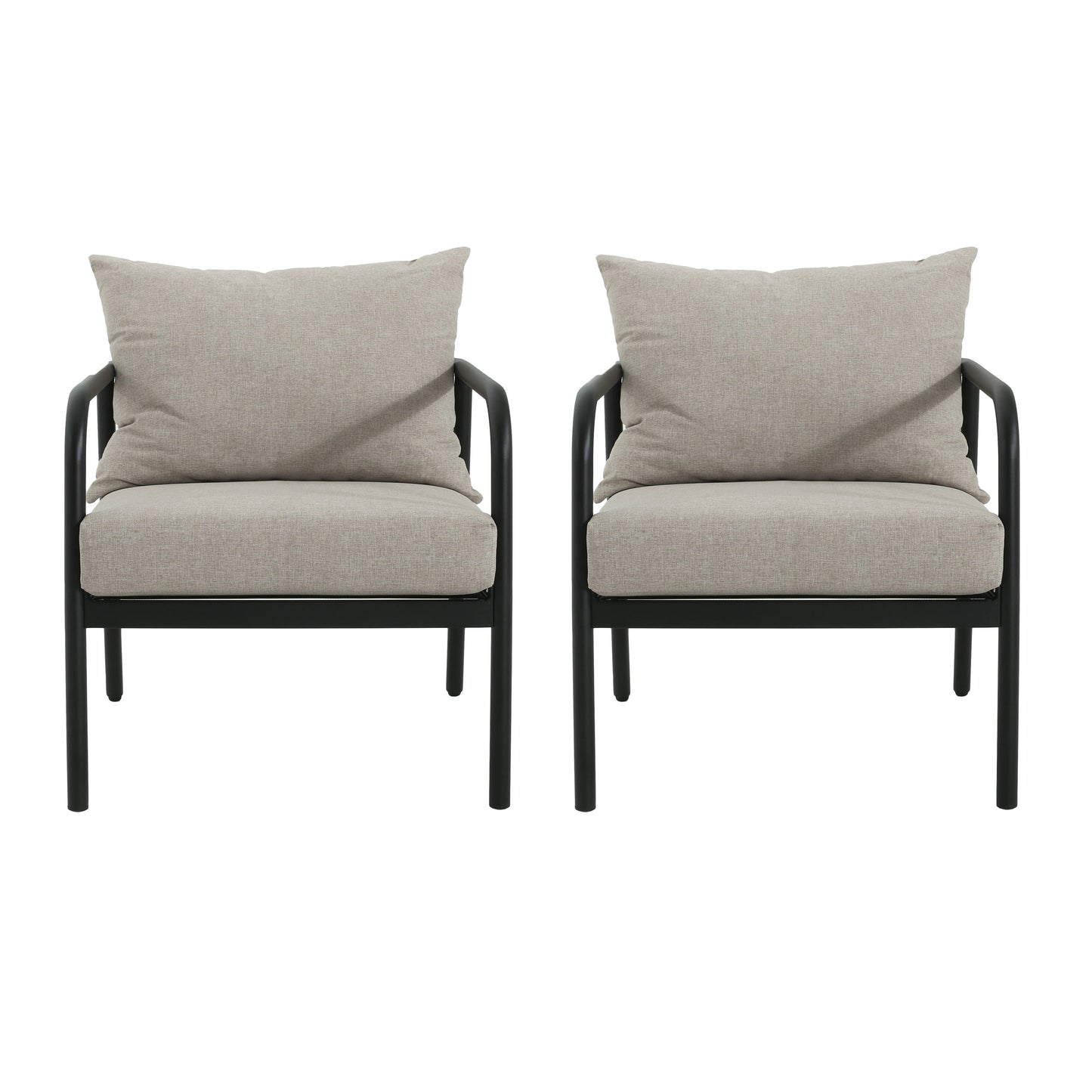 Leora Modern Minimalist Round Tube Sofa Chair with Cushions