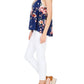 7Th Ray - Floral Print Racerback Babydoll Top
