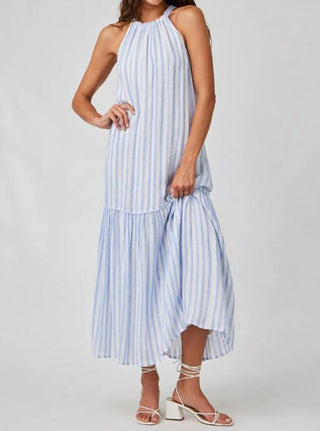 Bella Dahl - Tiered Contrast Halter Maxi Dress
